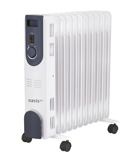 Масляный радиатор OT-25 Oasis Pro/ кол-во секций 11 ,/напряжение 220-240в, /Регулируемые мощности 1000/1500/2500 ,/ Площадь обогрева, до 25 м2